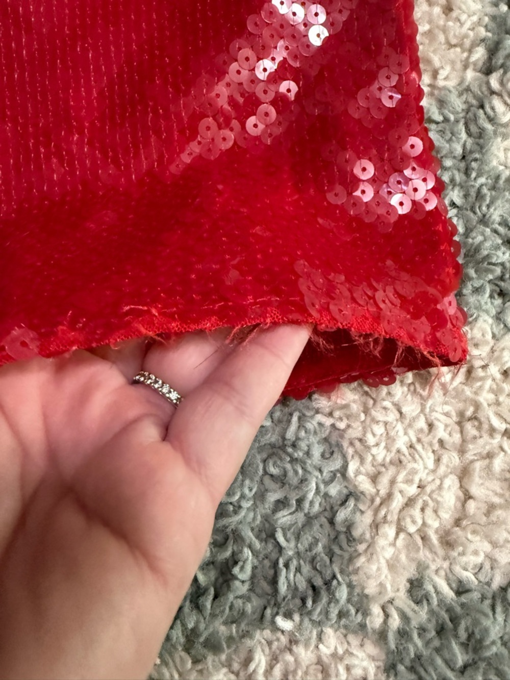BARDOT Verona Red Long Sleeve Sequin Mini Dress Backless Bow Detail Formal Event - Picture 12 of 16